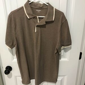 Old Navy Men's Tan Pique Polo